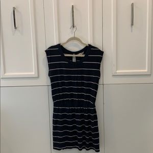 Banana Republic Petite M Navy & White Stripe